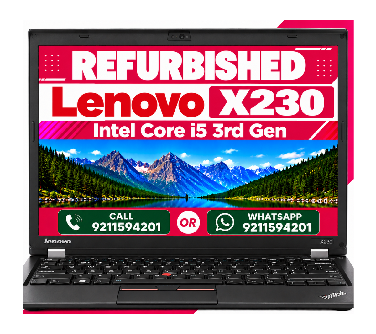 Lenovo Thinkpad X230 Intel Core i5 3rd Gen 12.5 Inch HD Screen Display Laptop Windows 11 tiny with 3 Month Warranty (Refurbished)