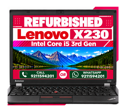 Lenovo Thinkpad X230 Intel Core i5 3rd Gen 12.5 Inch HD Screen Display Laptop Windows 11 tiny with 3 Month Warranty (Refurbished)