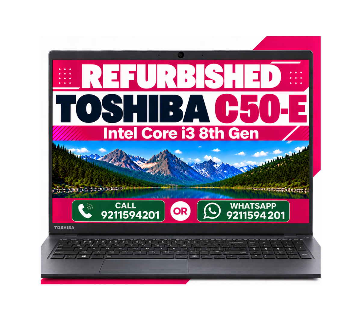 Toshiba Dynabook Tecra C50-E Intel Core I3 8th Gen | 15.6 Inch HD Display With Windows 11 Pro & Ms Office 2021 (Refurbished)