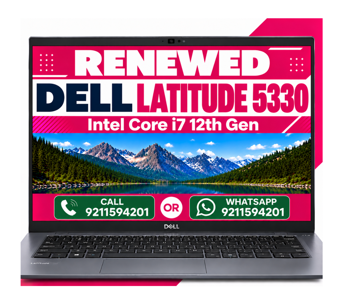 Dell 2-in-1 Touchscreen Laptop Latitude 5330 Intel Core i7 12th Gen 13.3" FHD Windows 11 Pro and  MS Office 2021 with 1 Year Warranty (Renewed)