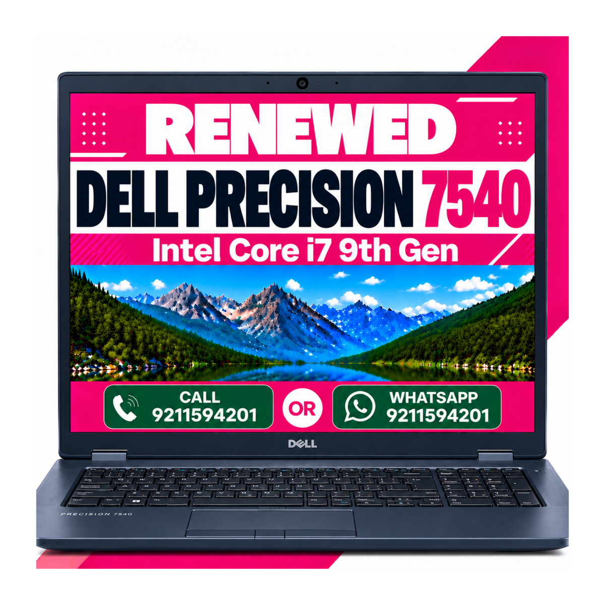 Dell Precision 7540 i7 9th Gen 15.6" Inch FHD Display Laptop With Windows 11 and Ms Office 2021 (Renewed)