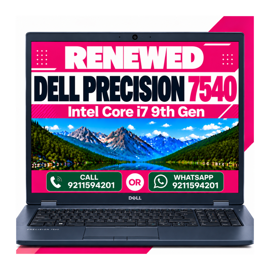 Dell Precision 7540 i7 9th Gen 15.6" Inch FHD Display Laptop With Windows 11 and Ms Office 2021 (Renewed)