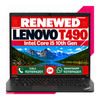 Lenovo ThinkPad T490 Intel Core i5 10th Gen 16GB Ram 14" FHD Windows 11 Pro and MS office 2021 1 Year Warranty (Renewed)