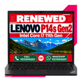 Lenovo Thinkpad P14s Gen 2 Intel core i7 11th Gen 14"FHD Display Nvidia T500 GPU Workstation Laptop Windows 11 with Ms Office 2021 (Renewed)