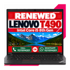 Lenovo Thinkpad T490 Intel Core I5 8th Gen 16GB Ram 14" FHD Display With Windows 11 and MS Office 2021 (Renewed)
