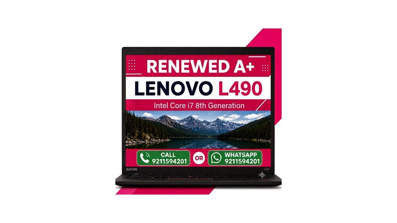 Lenovo ThinkPad L490 Intel Core i7 8th Gen  14" HD Display Laptop with Windows 11 and MS Office 2021 with 1 Year Warranty (Refurbished)