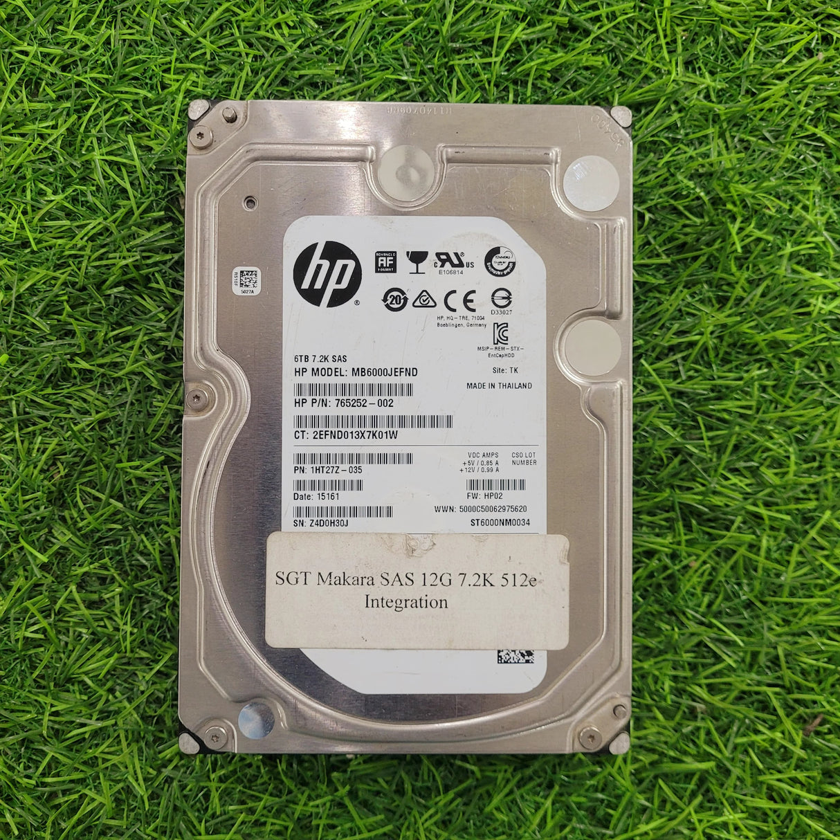 HP 765252-002-AP - HP 6TB SAS 12G 7.2K LFF LP (Refurbished)