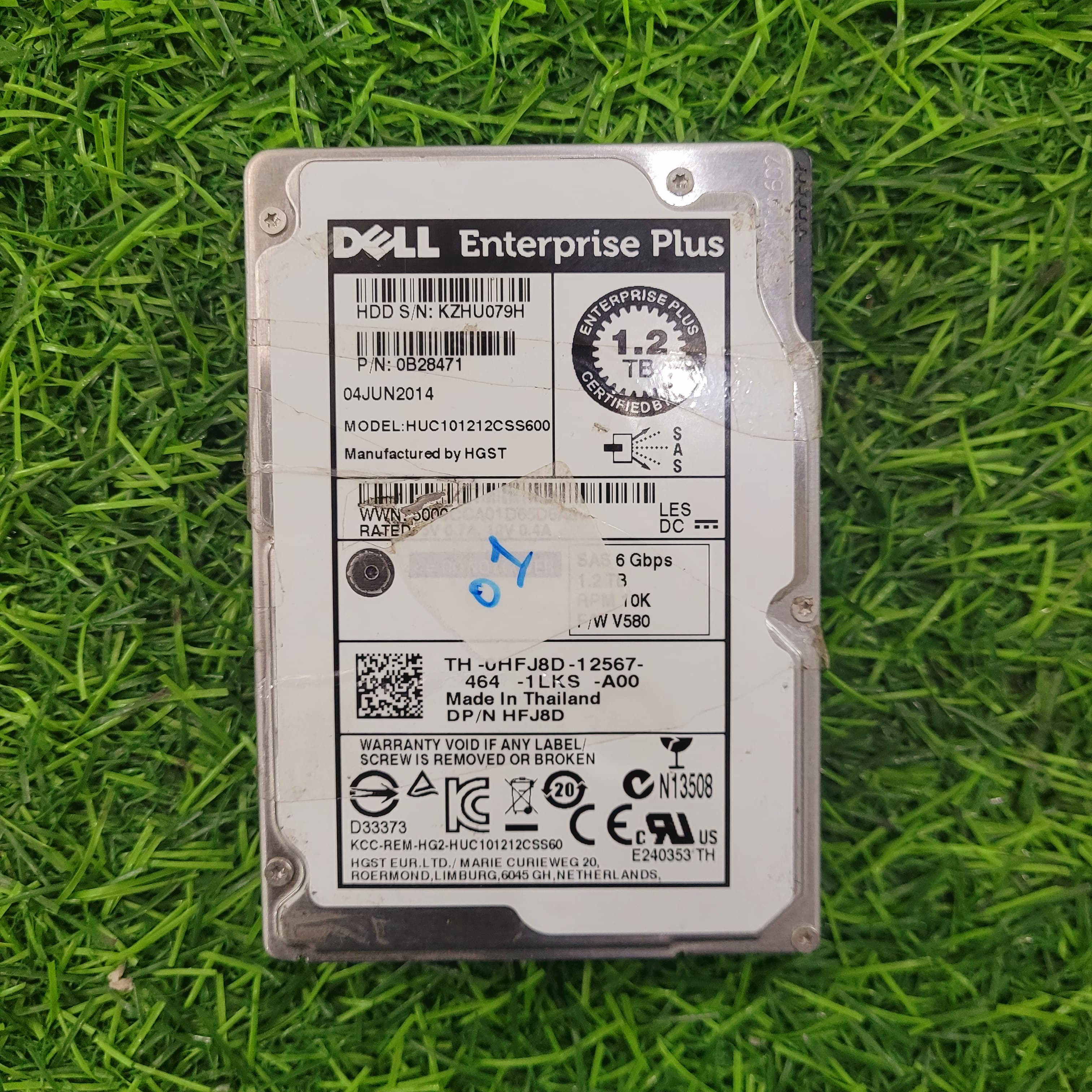 HFJ8D DELL- 1.2TB 10K SFF SAS 6G Hard Disk (Refurbished) – Saudewala