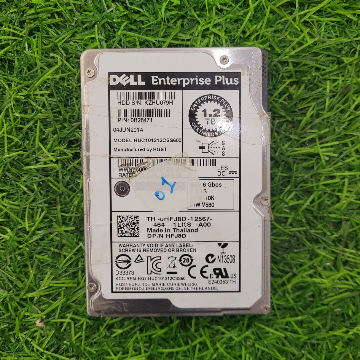 HFJ8D DELL- 1.2TB 10K SFF SAS 6G Hard Disk (Refurbished)