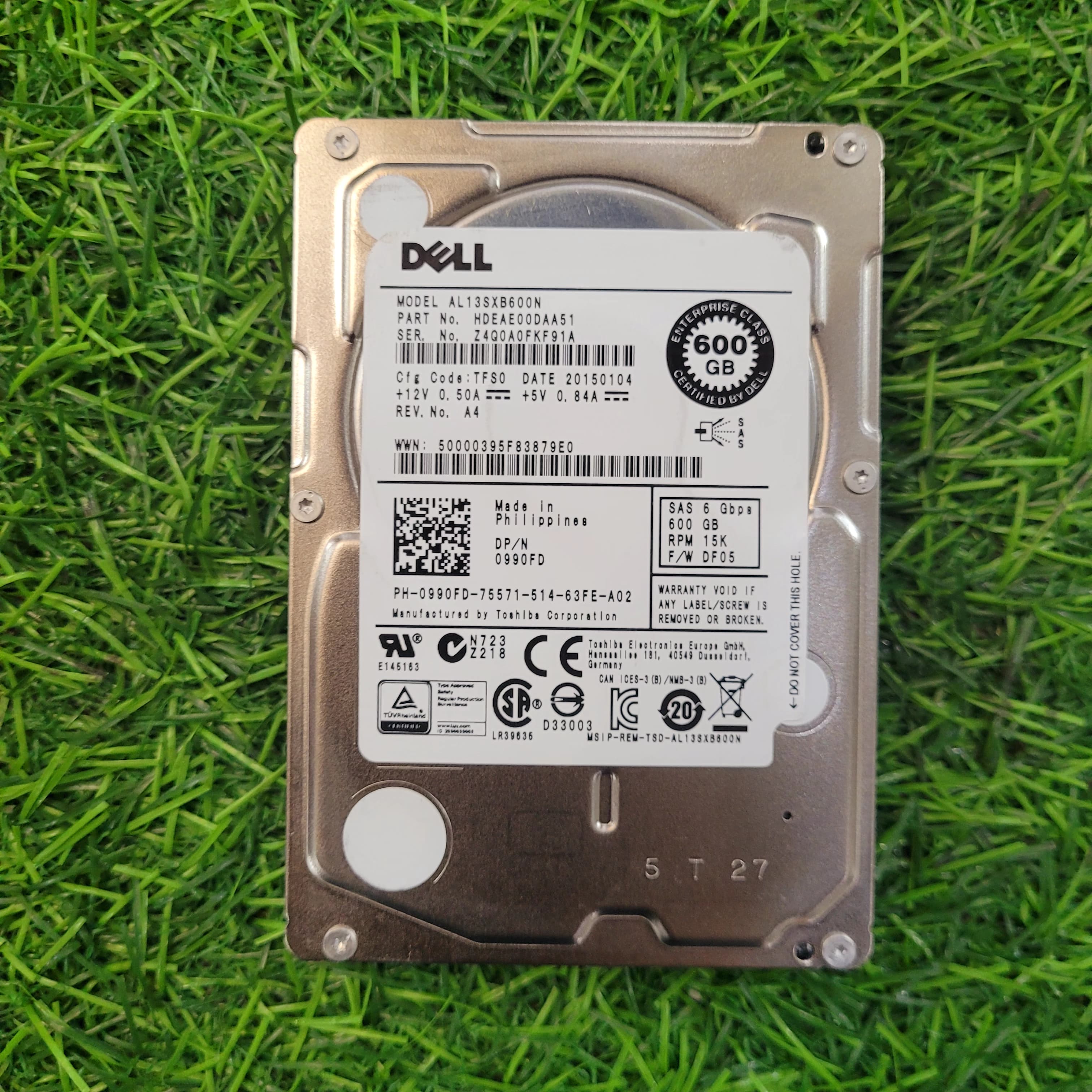 0990FD Dell 600GB 15k RPM 6Gbps Sff Serial Hard Disk (Refurbished