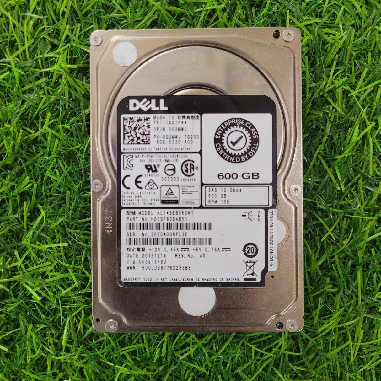 DELL 600GB 10K 12G 2.5INCH SAS HDD (0G3MWJ) (Refurbished)