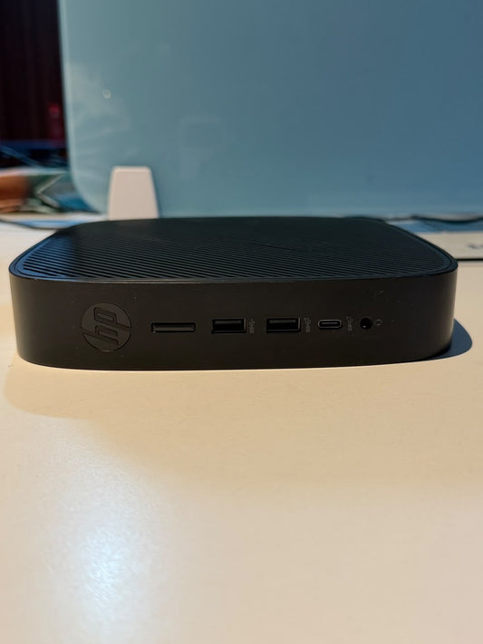 HP T640 Gaming Mini PC AMD Ryzen Embedded R1505G with Windows 10 and MS Office 2021 (Refurbished)